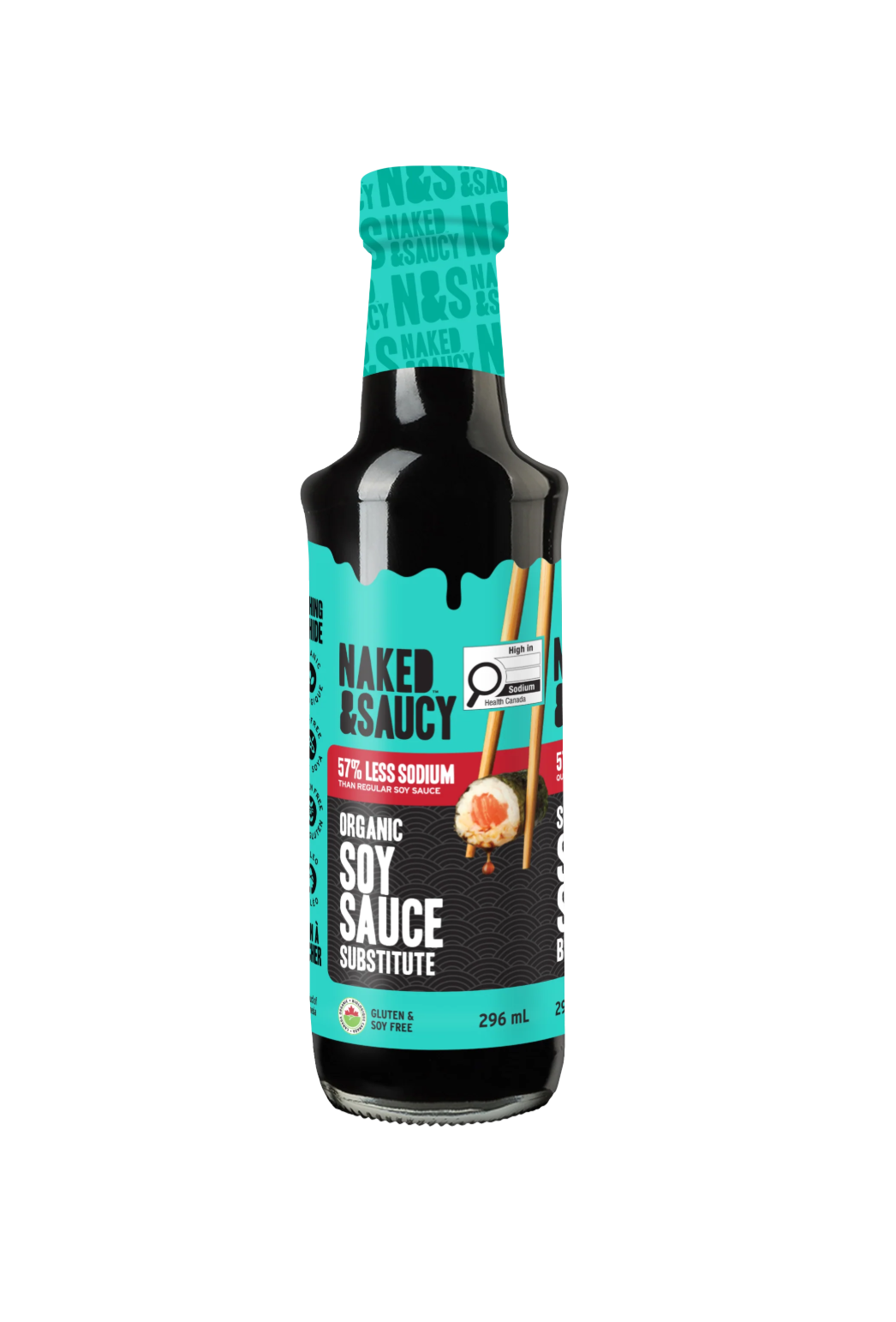 Naked & Saucy Coconut Aminos Reduced Sugar 296 mL